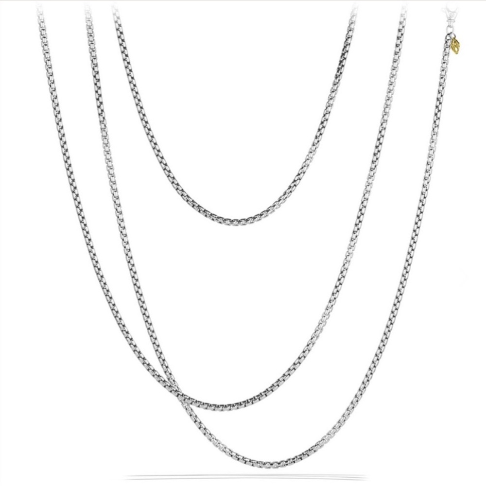 David Yurman Sterling Silver 72” 3.6mm Box Chain